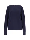 Canessa Basic Sweater In Blue Cashmere Navy Tones In Blue