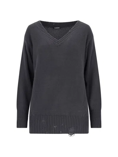 Canessa 100% Cashmere Crewneck Sweater In Grey