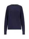 Canessa Basic Sweater In Blue Cashmere Navy Tones In Blue