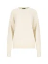 Canessa Basic Sweater In Cream Cashmere In Cream