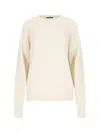 Canessa Basic Sweater In Cream Cashmere In Crema