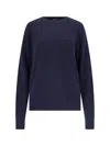 Canessa Basic Sweater In Blue Cashmere Navy Tones
