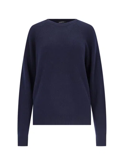CANESSA BASIC SWEATER IN BLUE CASHMERE NAVY TONES