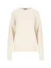 Canessa Basic Sweater In Cream Cashmere