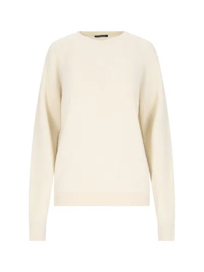 CANESSA BASIC SWEATER IN CREAM CASHMERE
