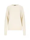 Canessa Basic Sweater In Cream Cashmere In Multi