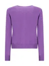 Canessa Buttoned Cardigan In Purple