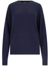 Canessa Basic Sweater In Blue Cashmere Navy Tones In Blue