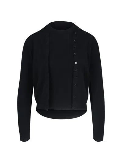 Canessa Cashmere Twinset Black Cardigan