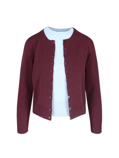 CANESSA CANESSA "CASHMERE TWINSET" BROWN CARDIGAN