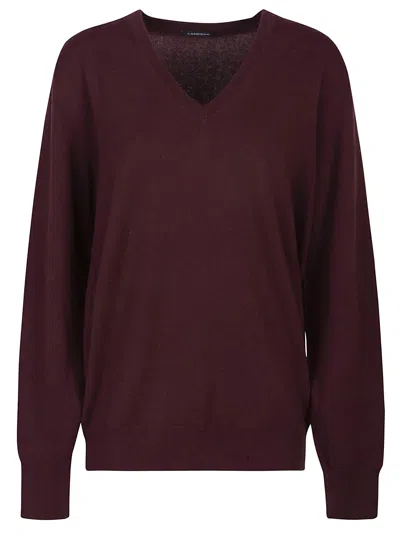 Canessa Cassiopeia V Neck Sweater In Red