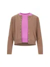 Canessa Cashmere Twinset" Brown Cardigan In Brown