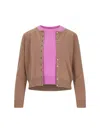 Canessa Cashmere Twinset" Brown Cardigan In Brown