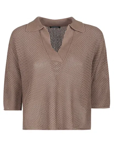 Canessa Deniz Short Sleeve Polo Shirt In Brown