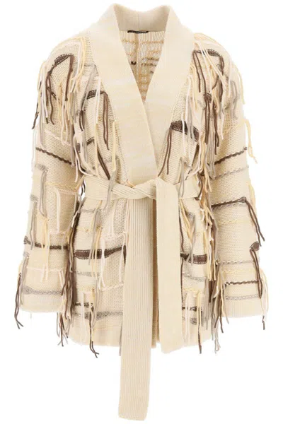 Canessa 'desertland' Cashmere And Cotton Cardigan In Beige