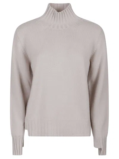 Canessa Diadem Volcano Neck Sweater In Beige