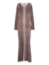 Canessa Long-sleeved Maxi Dress In Neutral