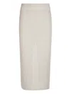 Canessa Open-knit Midi Skirt In White