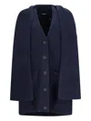 Canessa Ribbed Cardigan In Blue