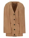 Canessa Ribbed Cardigan In Brown