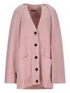 Canessa Ribbed Cashmere Cardigan In Pink