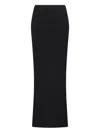 Canessa Ribbed Cashmere Midi Skirt In Black