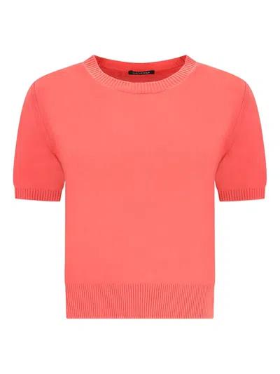 Canessa Round-neck Cashmere Top In Pink