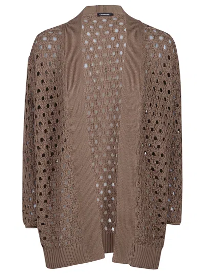 Canessa Sea Fern Oversized Cardigan In Brown
