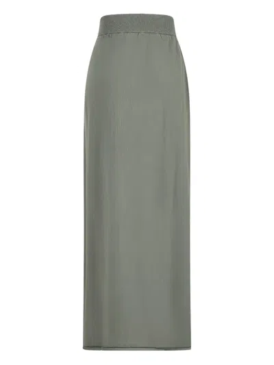 Canessa Selene Ribbed Knit Midi Skirt