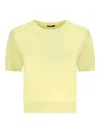 Canessa Short-sleeve Knitted Top In Yellow
