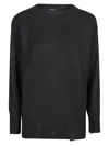 Canessa Leda Round Neck Sweater In Black
