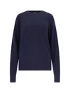Canessa Basic Sweater In Blue Cashmere Navy Tones In Blue
