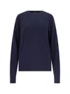 Canessa Basic Sweater In Blue Cashmere Navy Tones In Blue