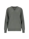 Canessa V-neck Sweater In Green Cashmere In Green