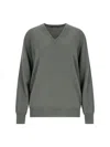 Canessa V-neck Sweater In Green Cashmere In Green