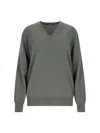 Canessa V-neck Sweater In Green Cashmere In Green