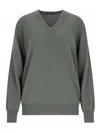Canessa V-neck Sweater In Green Cashmere In Green