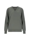Canessa V-neck Sweater In Green Cashmere