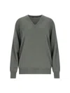 Canessa V-neck Sweater In Green Cashmere