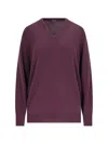 Canessa V-neck Sweater In Purple Cashmere Purple