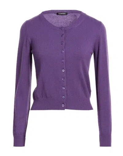 Canessa Woman Cardigan Purple Size 1 Cashmere