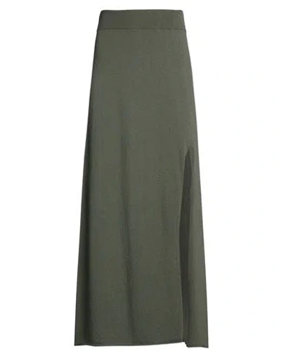 Canessa Woman Maxi Skirt Military Green Size 1 Cashmere