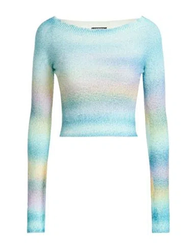 Canessa Woman Sweater Azure Size 1 Cashmere, Polyamide In Multi
