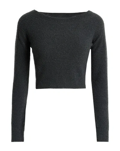Canessa Woman Sweater Charcoal Size 1 Cashmere, Polyamide In Black