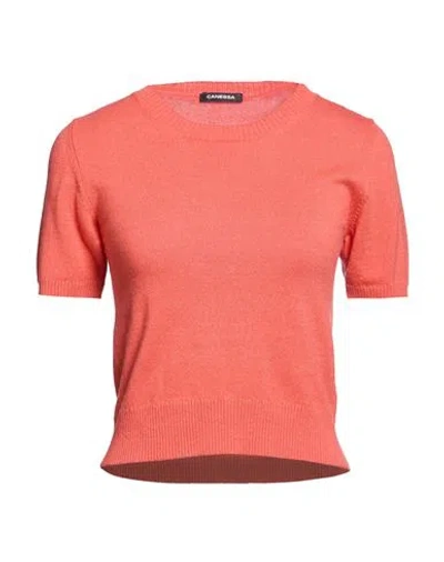 Canessa Woman Sweater Coral Size 0 Cashmere In Red