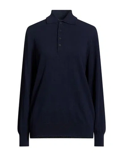 Canessa Woman Sweater Navy Size 3 Cashmere In Blue