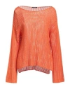 Canessa Woman Sweater Orange Size 2 Cotton