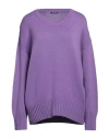 Canessa Woman Sweater Purple Size 3 Cashmere In Neutral