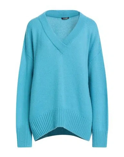 Canessa Woman Sweater Turquoise Size 3 Cashmere In Blue