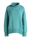 Canessa Woman Turtleneck Turquoise Size 2 Cashmere In Blue